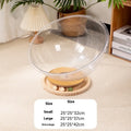 Transparent acrylic cat space capsule bathtub bed with turntable base in multiple size options