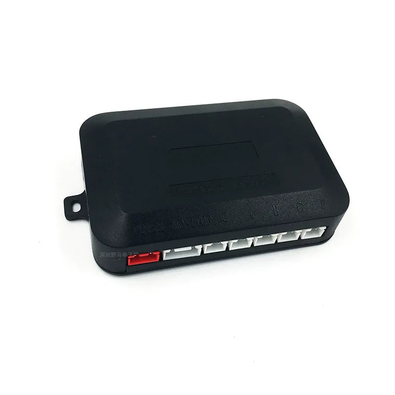 4-probe car reversing radar system with buzzer module, sensors, and installation tools