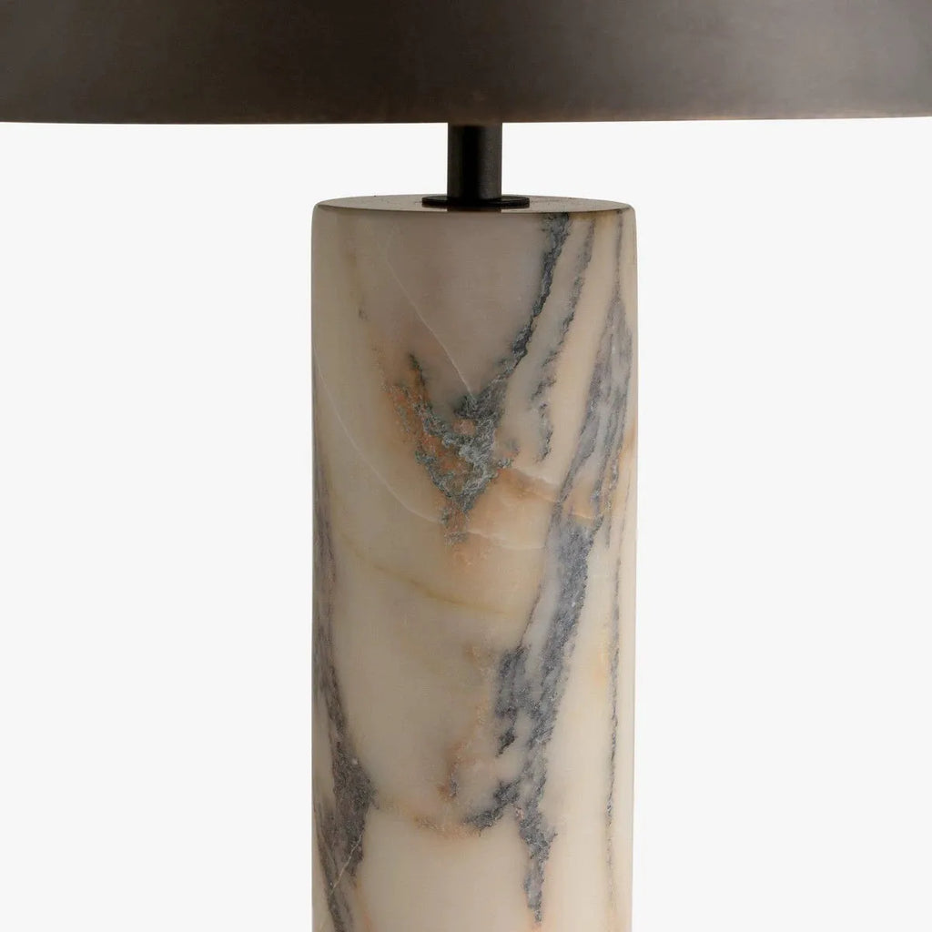 Black marble modern simple design table lamp with EU and US power plug options