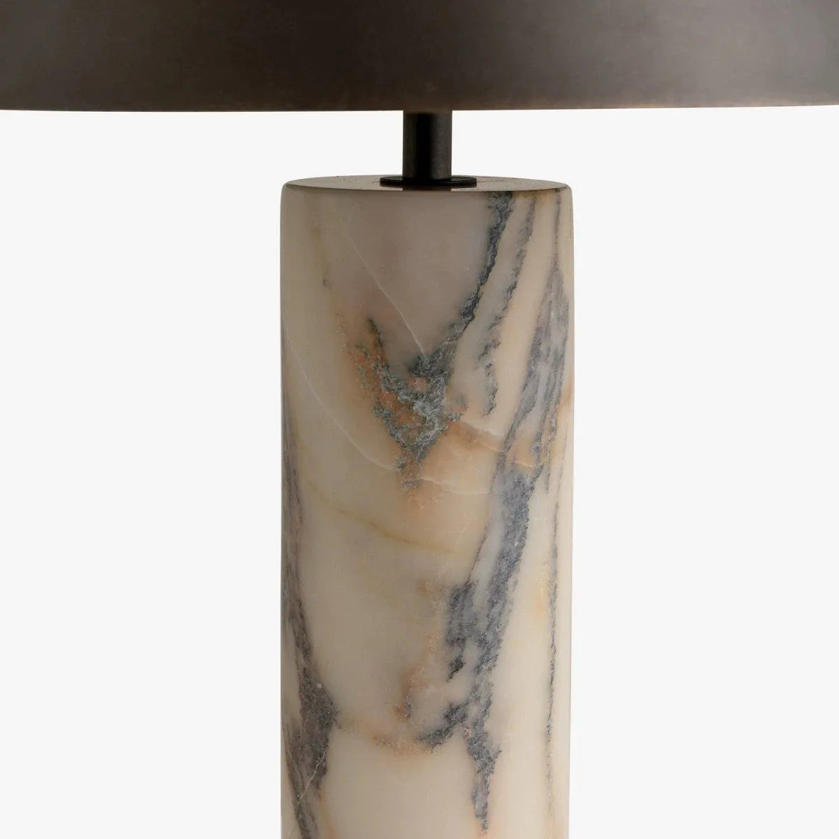 Black marble modern simple design table lamp with EU and US power plug options