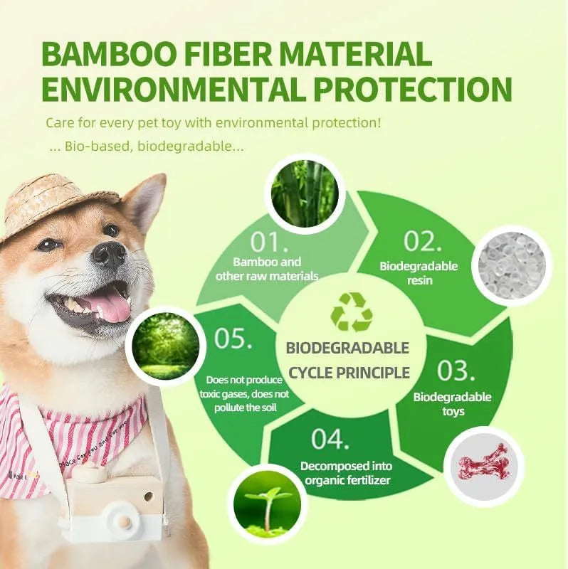 Green, white, and yellow camouflage pattern natural rubber bone-shaped dog chew toy