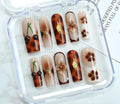 Handmade wear nail painting kit with jelly glue, rubbing strips and nail patches in SGJ-A2-0026 colour