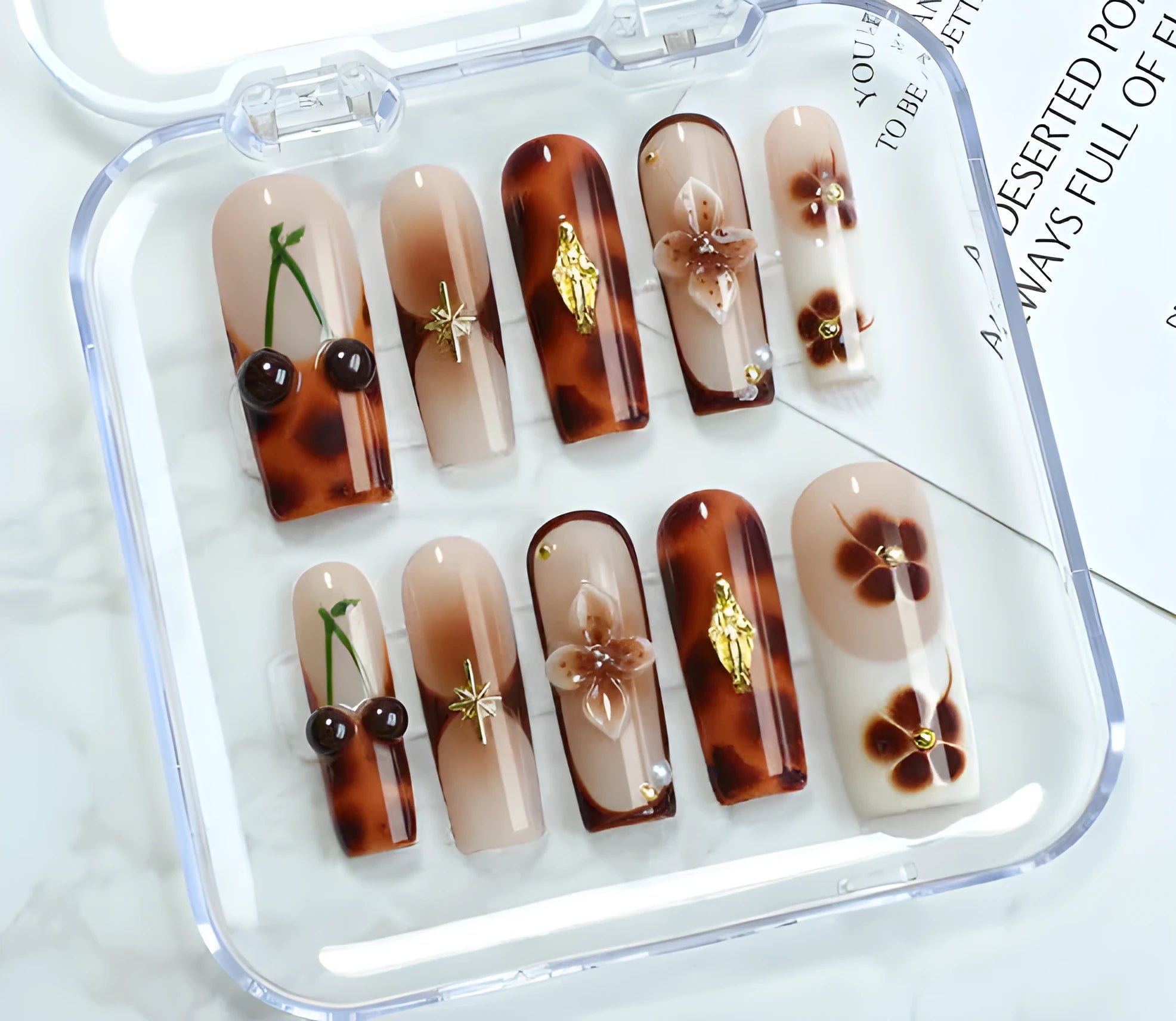 Handmade wear nail painting kit with jelly glue, rubbing strips and nail patches in SGJ-A2-0026 colour