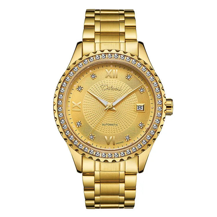 Fashionmonger automatic mechanical watch with luminous dial and waterproof case