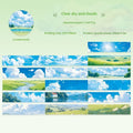 Roll of 30mm Japanese paper tape featuring sky themes like moonlight and clouds for journal decoration
