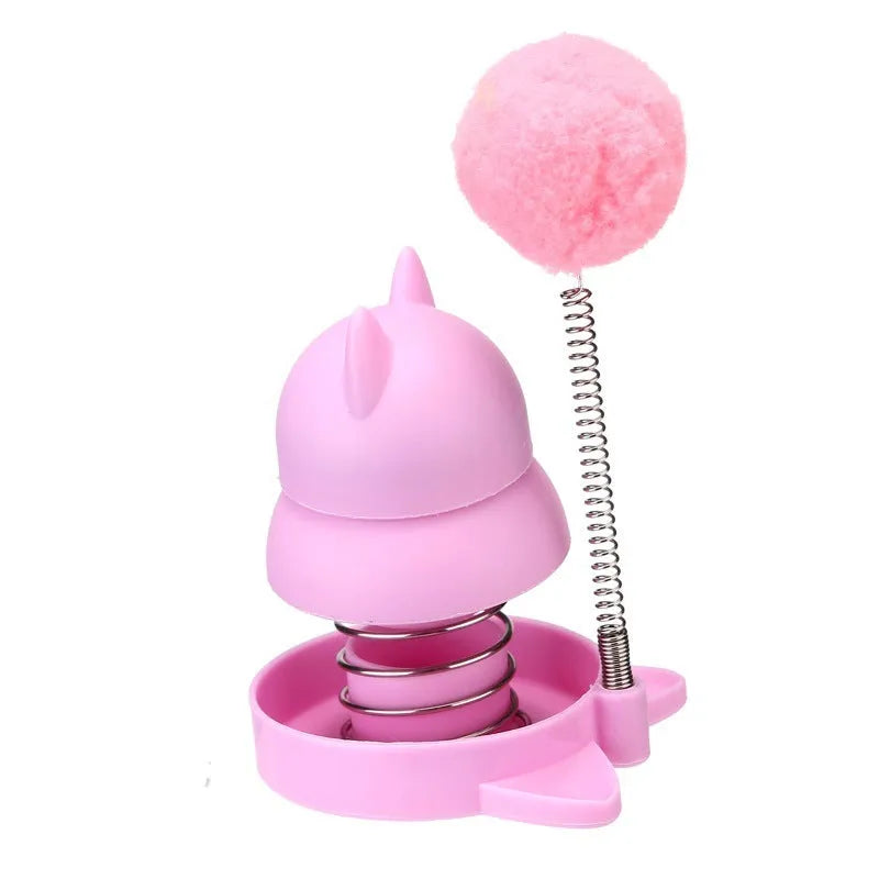 Blue lucky cat licking music mint ball cat toy measuring 55mm for interactive play and dental care