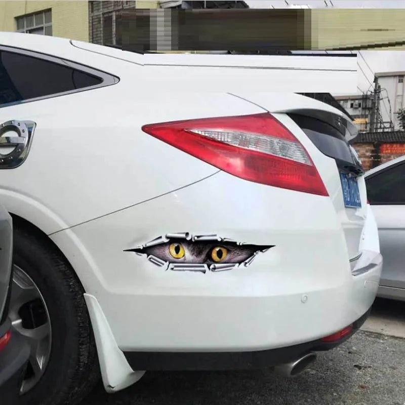 3D Tiger Eye and Eagle Eye car bumper sticker with transparent PVC adhesive material