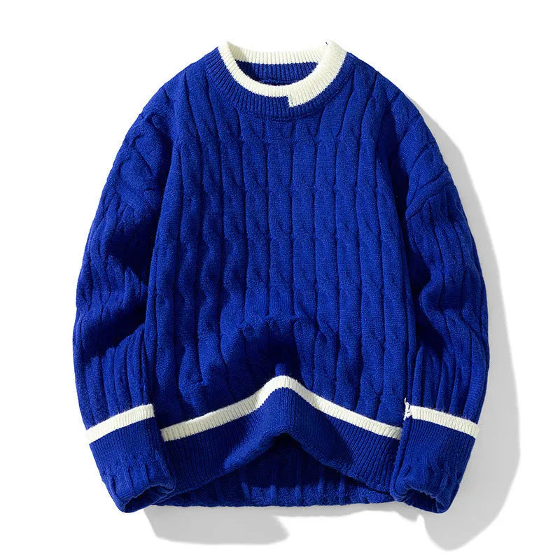 Men's two-piece modal acrylic sweater set loose fit pullover in multiple colour options