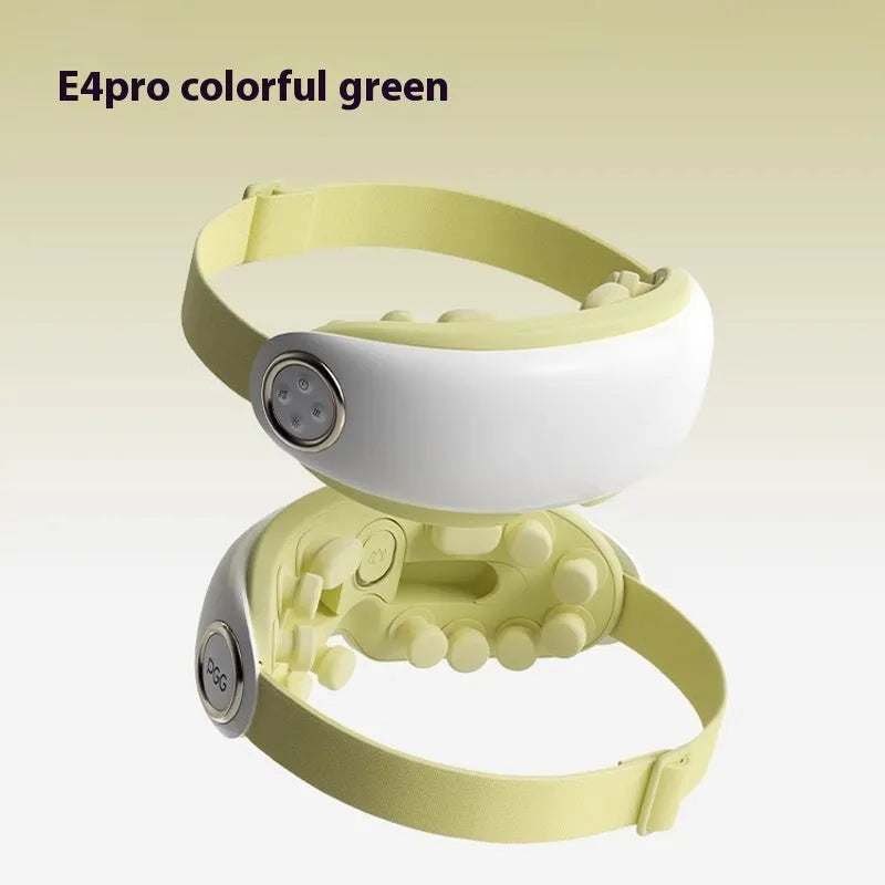 Steam Smart Bluetooth eye compress in purplish grey, green, and ink grey colour options.