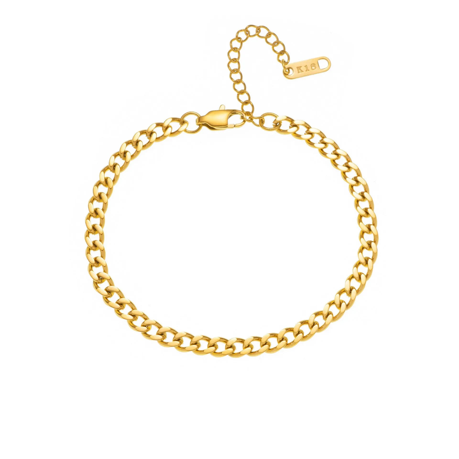 Titanium steel letter necklace with 40.5cm chain in gold electroplated finish showing number pendant