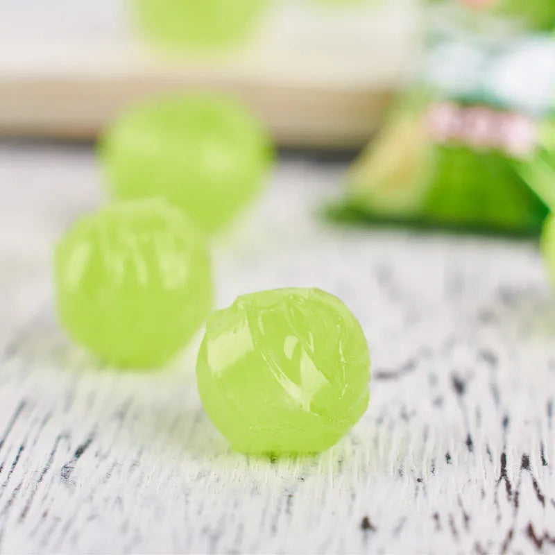 Three bags of Asian fruit hard candies: guava, plum sugar, and tangerine peel flavours