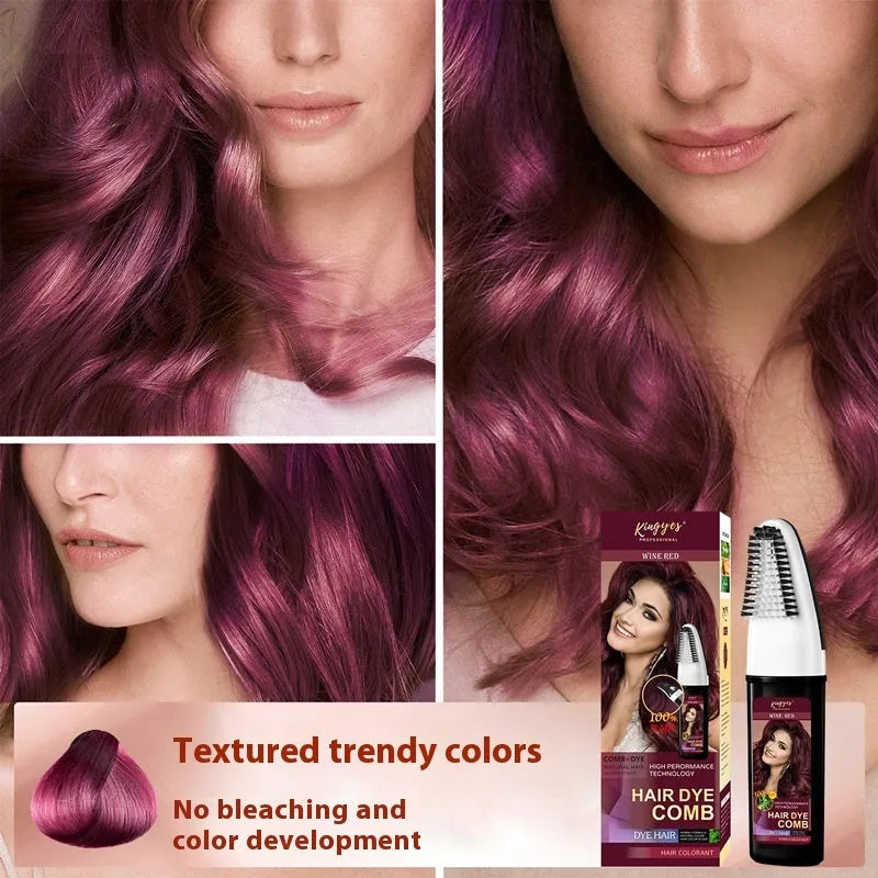 200ml hair dye colour cream containers in brown, wine red, and dark brown shades
