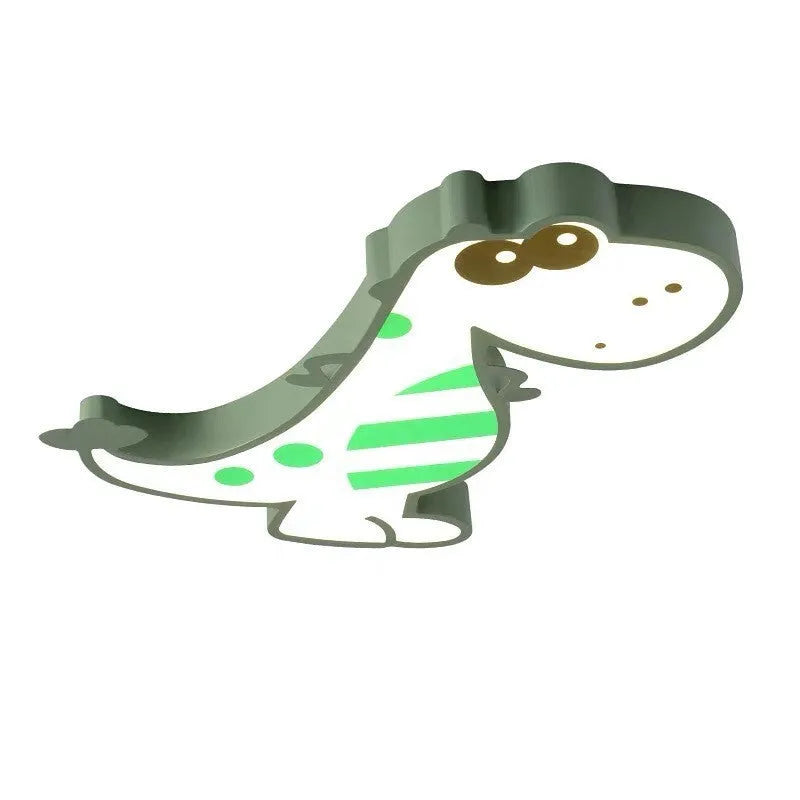Cartoon dinosaur ceiling light with 48cm diameter PVC shade and aluminium fixture