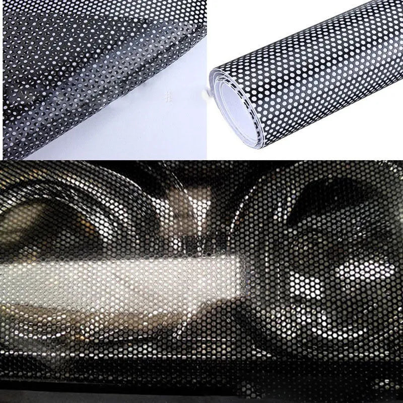 Perforated automotive colour changing vinyl film measuring 30cm wide by 106cm long