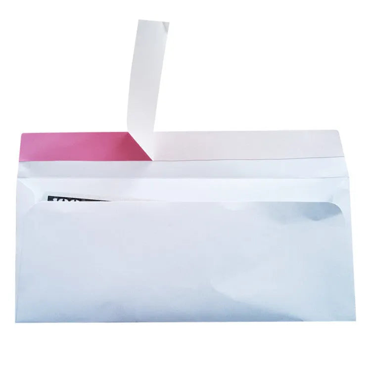 Blue confidential envelope with anti-opening adhesive packaging measuring 105x240mm