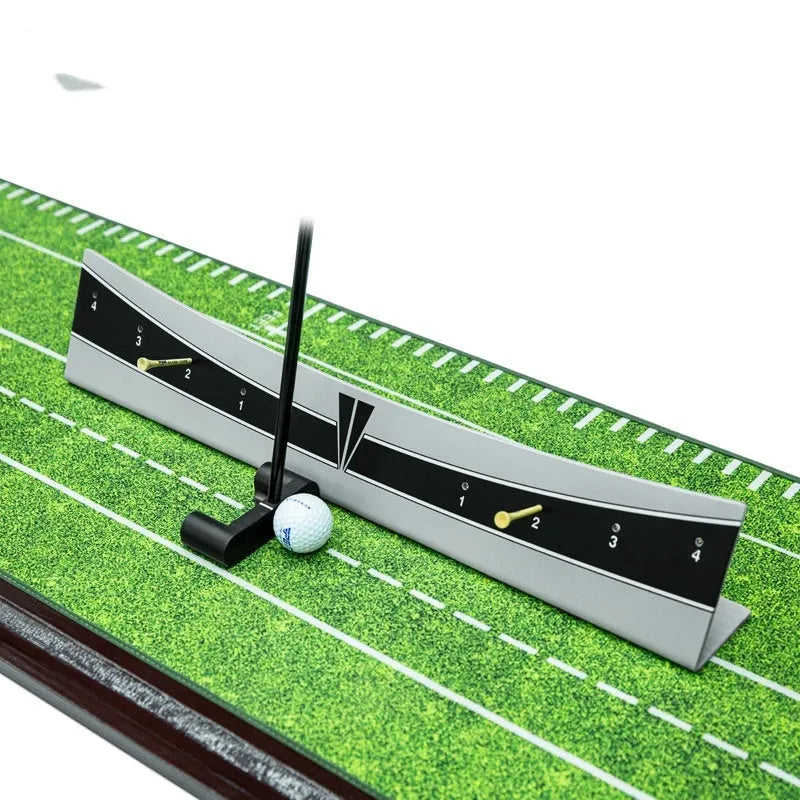 Adjustable golf putter trajectory simulator with PVC construction and push rod balancer