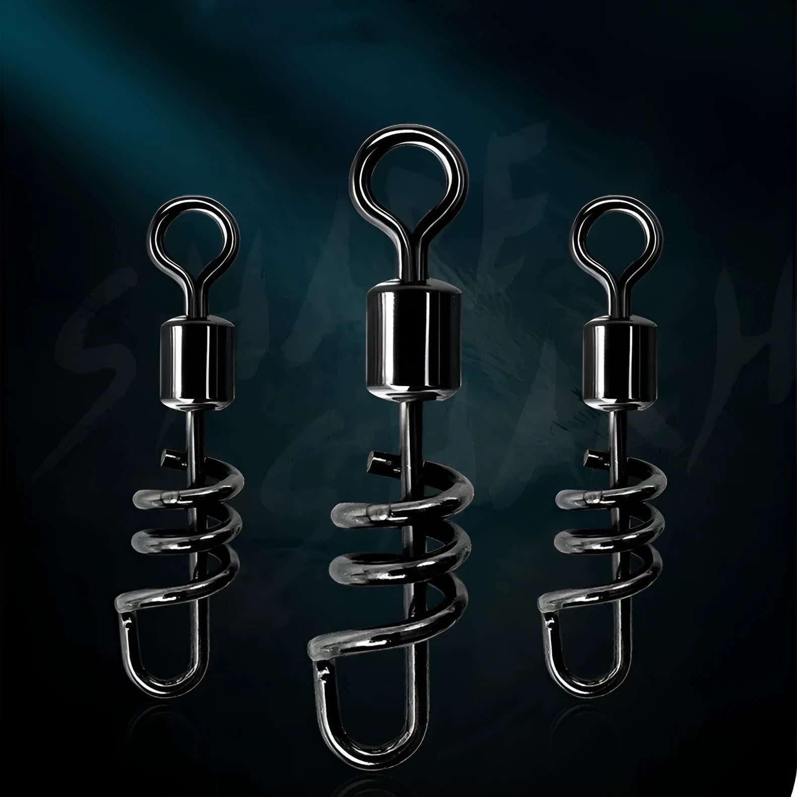 Stainless steel 8-shaped fishing swivel connector for reducing line twist
