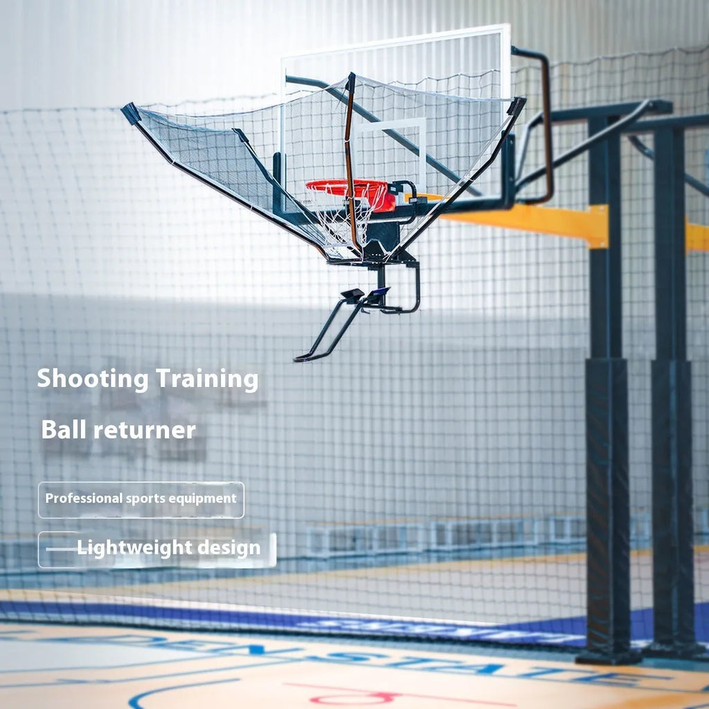 Basketball training ball return machine with automatic serve function for solo shooting practice