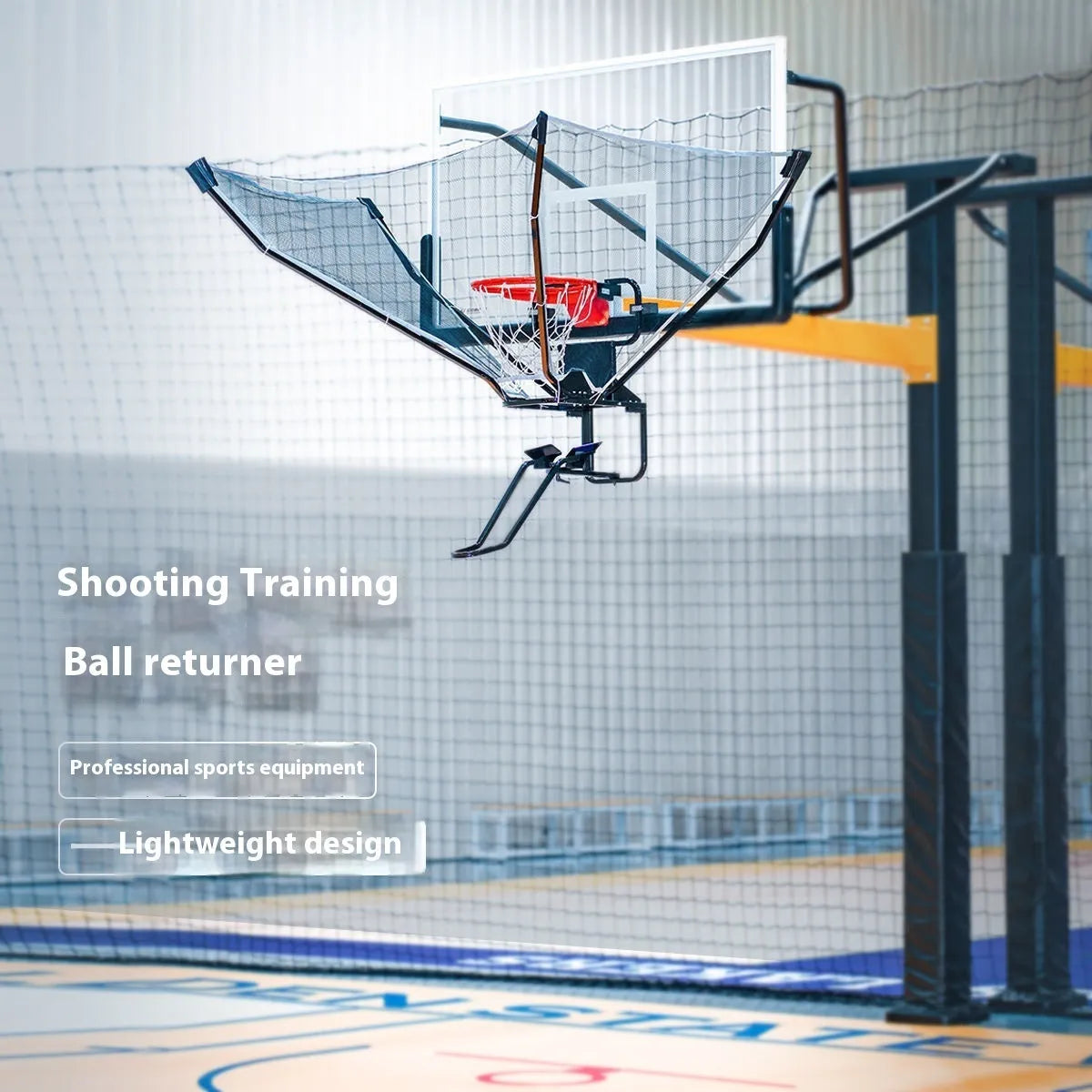 Basketball training ball return machine with automatic serve function for solo shooting practice