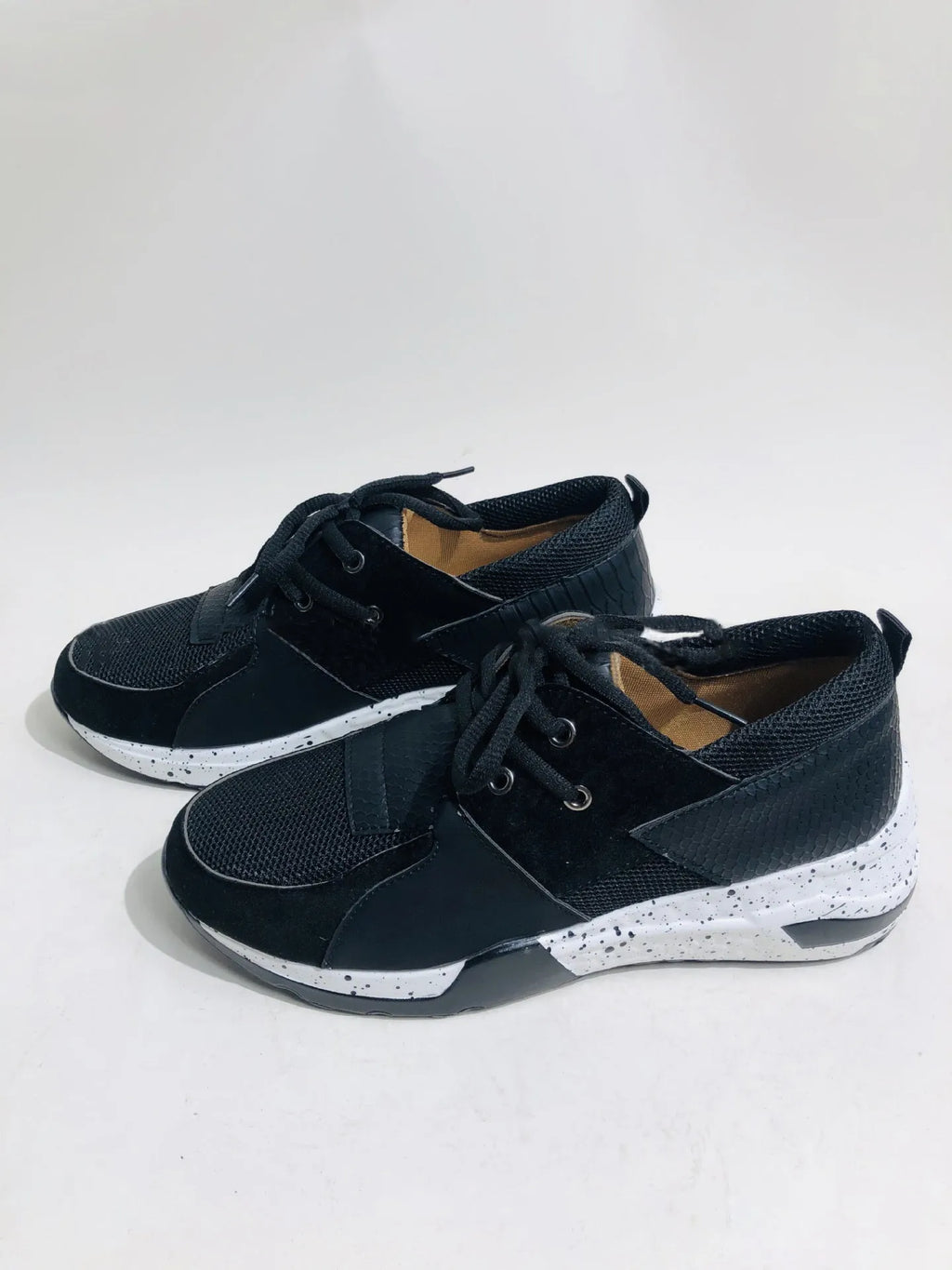 Women's suede casual sneakers with wedge heel in multiple colour options