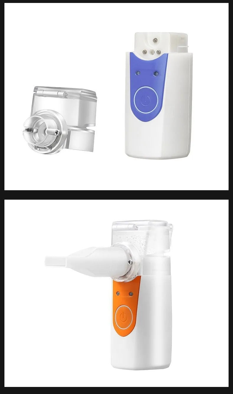 Plastic columnar USB handheld nebuliser with single fog outlet for household use