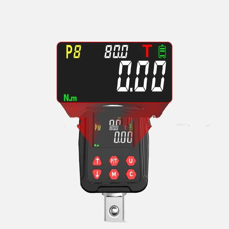 Digital torque meter wrench with display head and 1/2 inch drive
