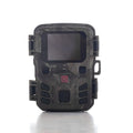Black infrared night vision monitoring device with plastic body construction and TF card storage slot