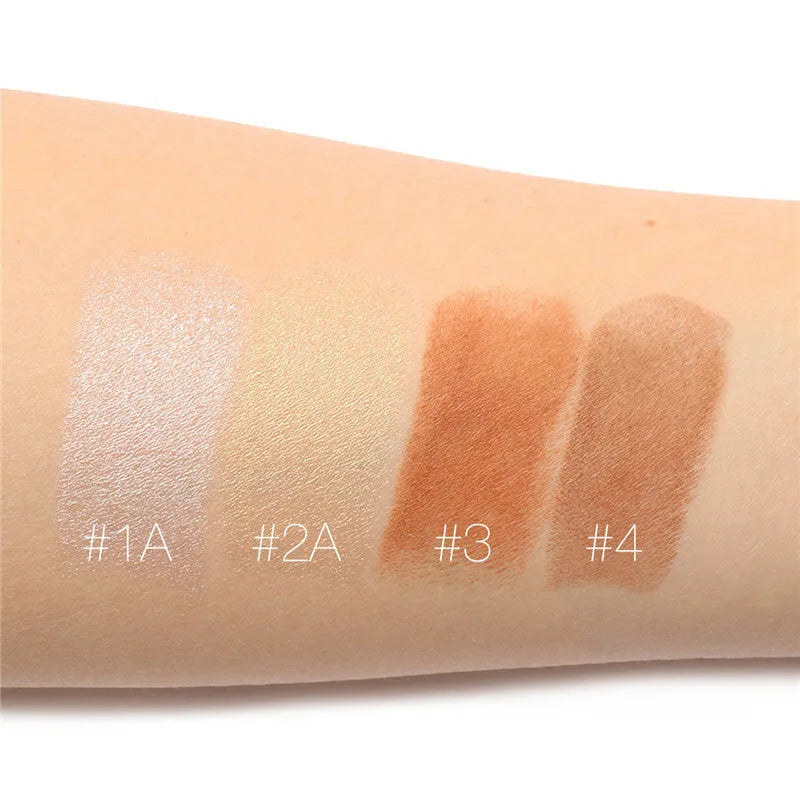 Face contour highlighter makeup product in creamy texture available in four colour shades for facial definition