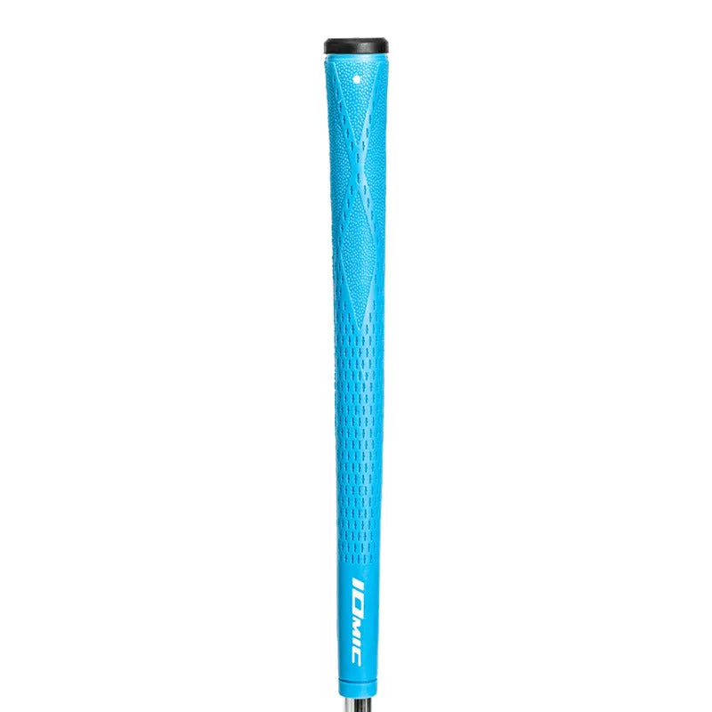 TPE golf club grip showing colour options including pink, red, blue, white, and black variations