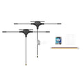 ELRS dual-frequency 915M 2.4G FPV drone receiver with metal case and T-shaped antennae
