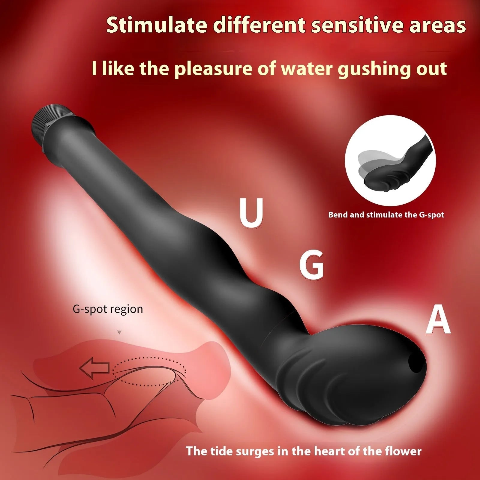 Black silicone hosepipe flusher enema tube for back court cleaning available in large and small sizes
