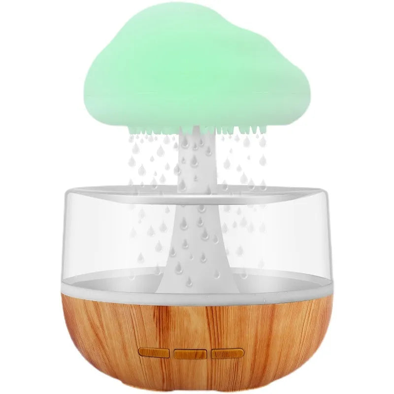 White cloud-shaped humidifier with colour-changing lights and USB charging port