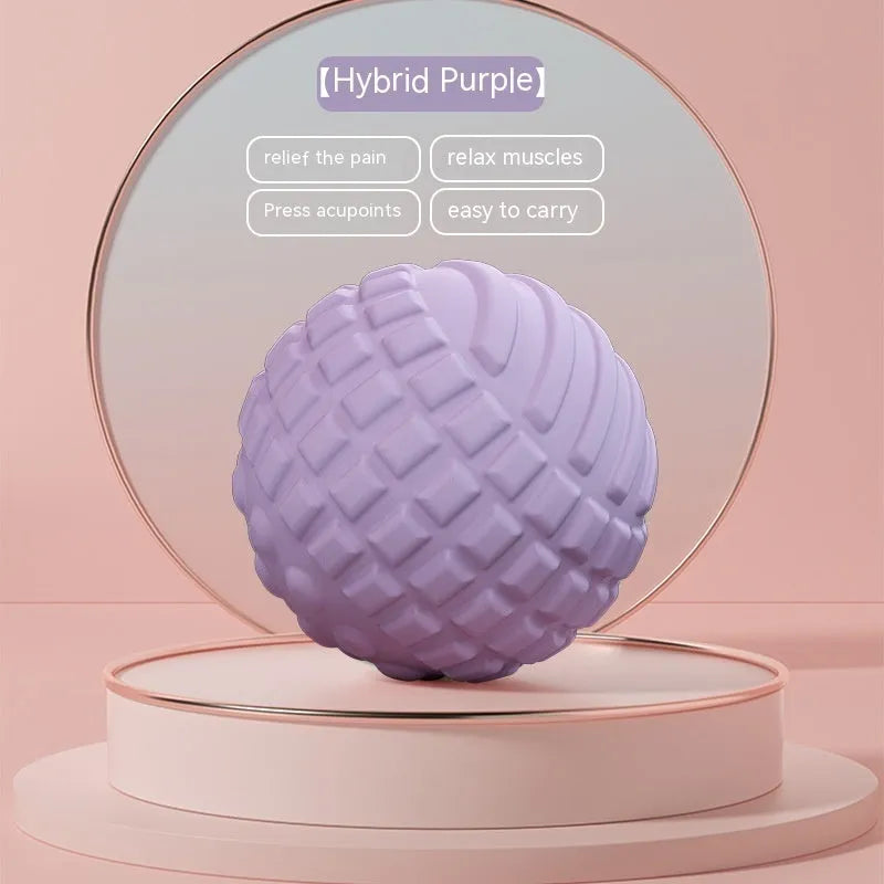 A 6cm diameter blue TPR foot massage ball on a plain background.