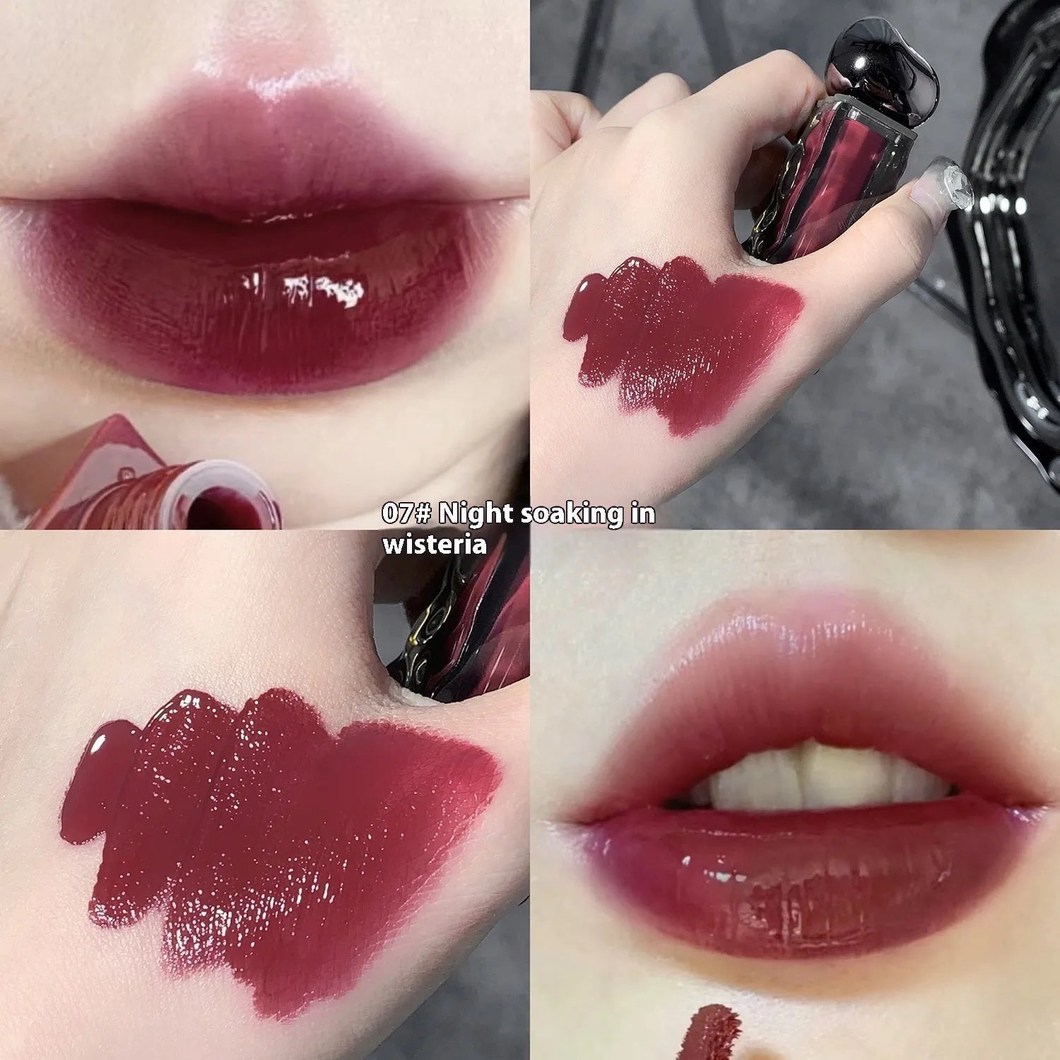 Glacier Lava Lip Lacquer in water-light mirror finish with colour correction properties