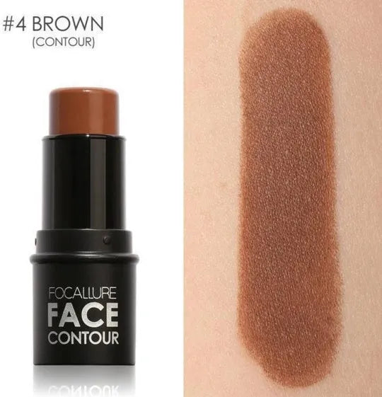 Face contour highlighter makeup product in creamy texture available in four colour shades for facial definition