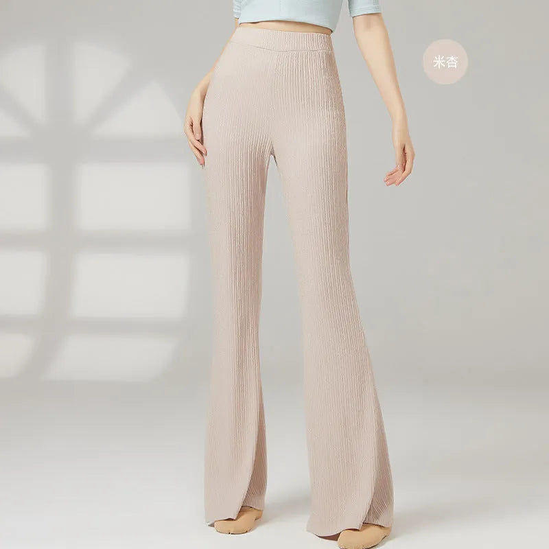 Adult woman's solid colour dance practice pants for classical and sports dance training.