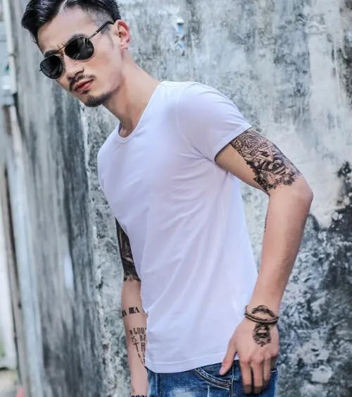 Men's bamboo blend summer T-shirt available in multiple colours with Asian sizing