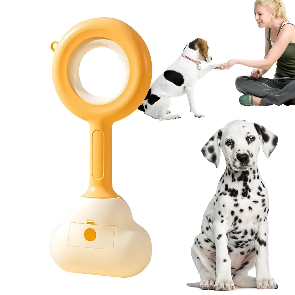 Blue cloud shape jaw dog poop scooper with comfortable grip for outdoor waste cleanup