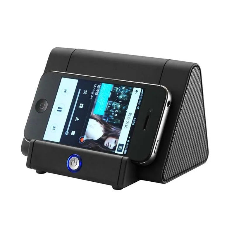Wireless Bluetooth mini speakers in black or white colours with charging cable