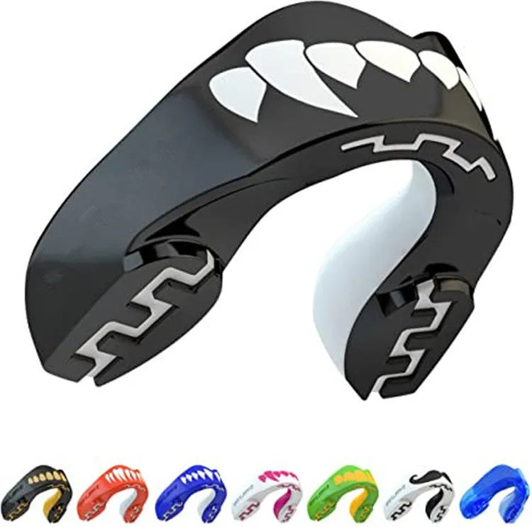 Adult boxing mouthguard with printed teeth design for Sanda and Taekwondo