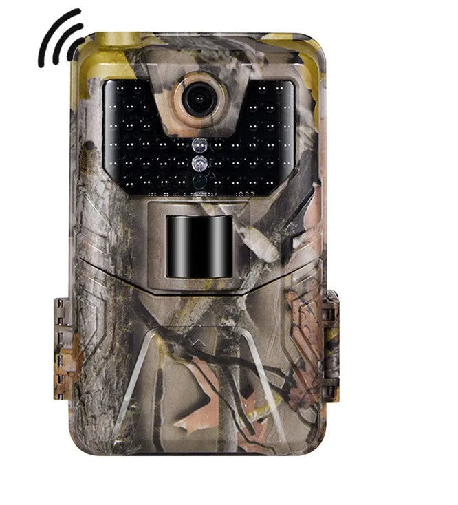 Camouflage outdoor Bluetooth hunting camera with infrared LEDs for night vision