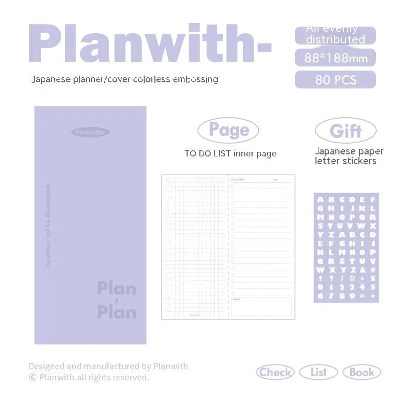 Embossed simple visual A5 meter book with perfect binding, shown in blue cover option