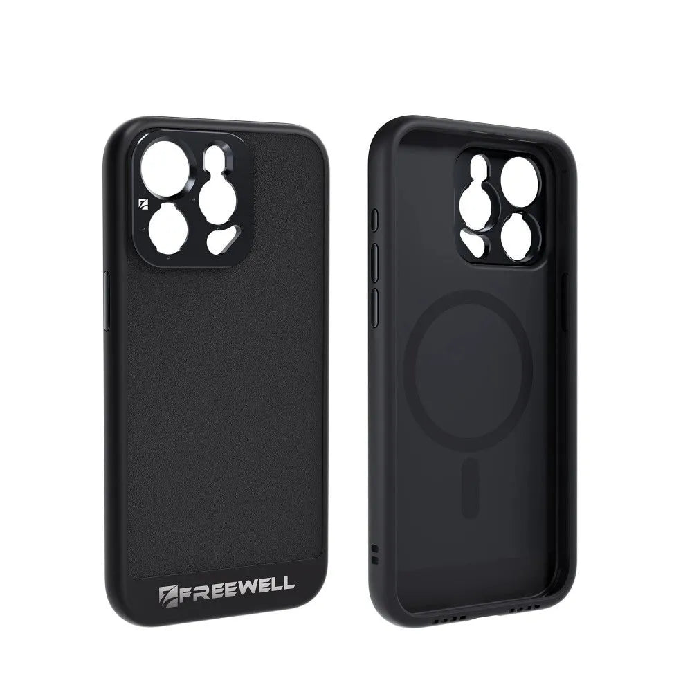Black phone case compatible with iPhone 13 Pro, 14 Pro and 15 Pro models