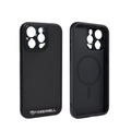 Black phone case compatible with iPhone 13 Pro, 14 Pro and 15 Pro models