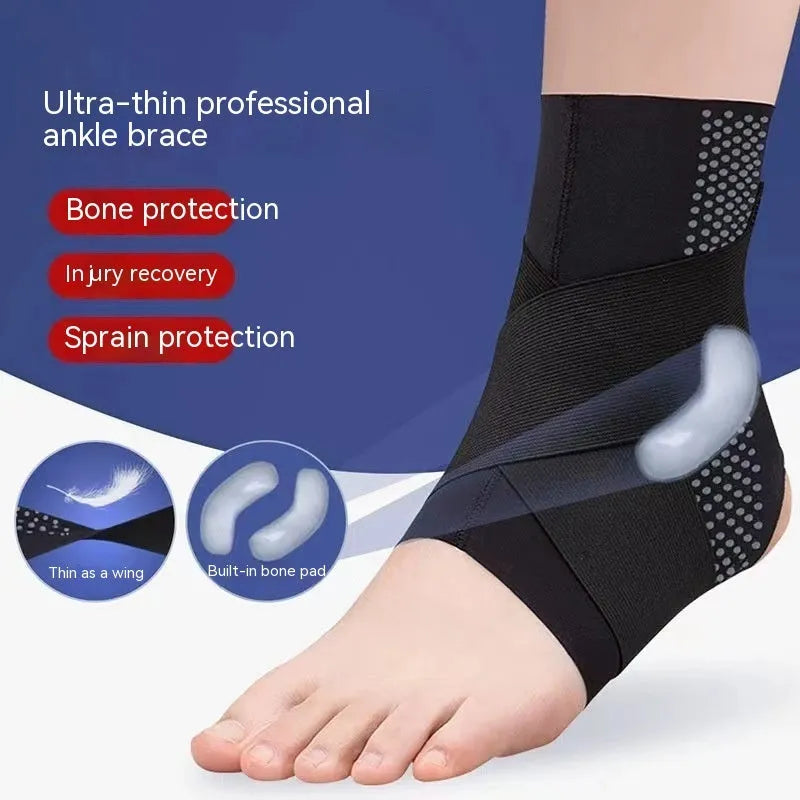 Fixed rehabilitation ankle support brace for adult sports activities in Lycra cloth