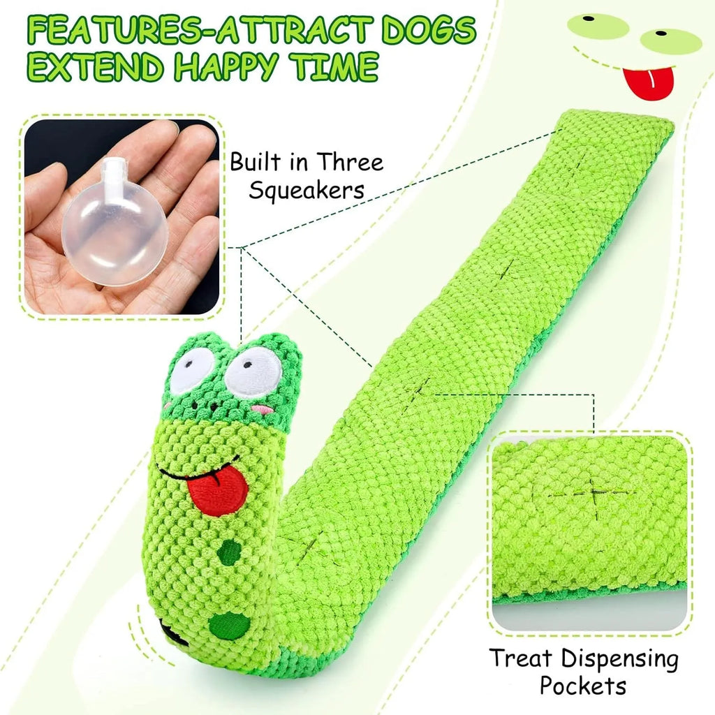 Dog puzzle toy in snail shape with velvet fabric and hidden food holes