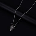 Men's silver electroplated alloy vintage necklace with 40mm by 27mm pendant