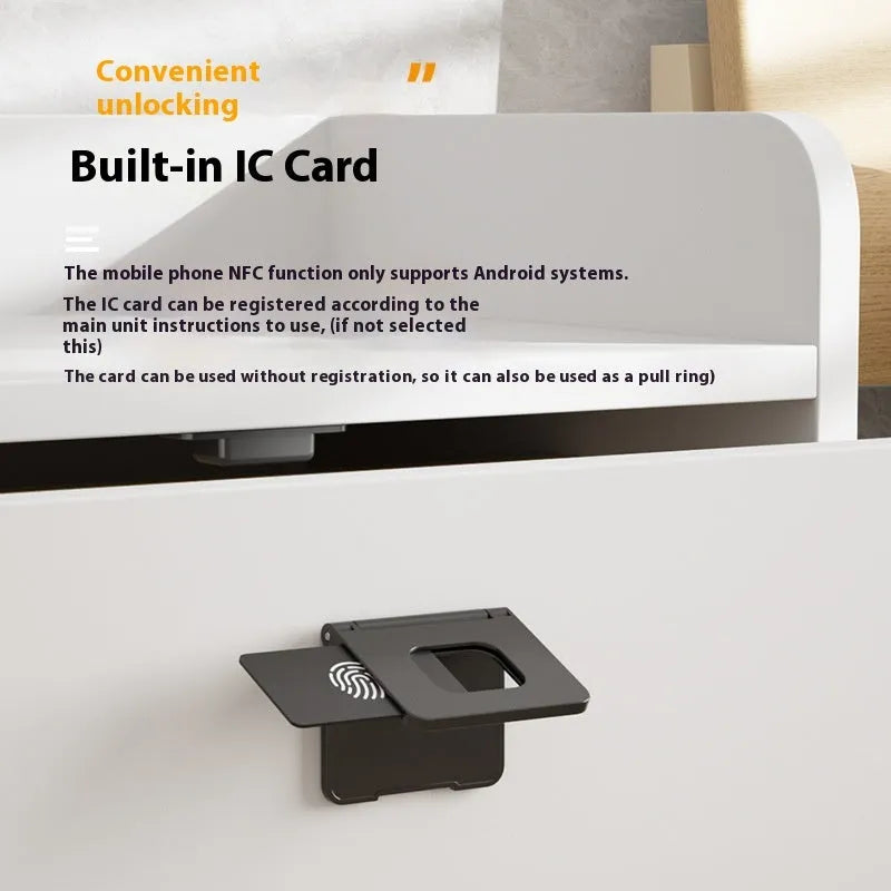 F079 punch-free invisible electronic drawer and wardrobe lock with key.