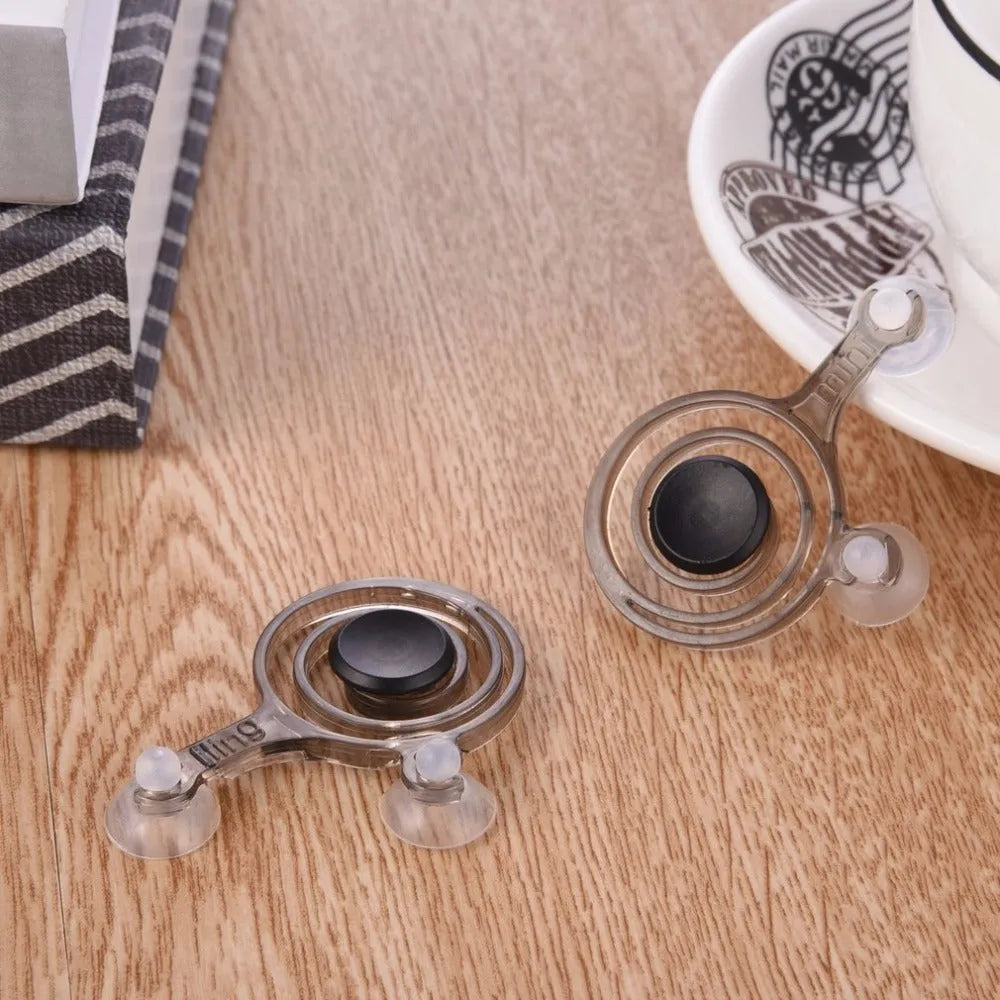Pair of clear and black mini joysticks for mobile phone and tablet touch screen gaming