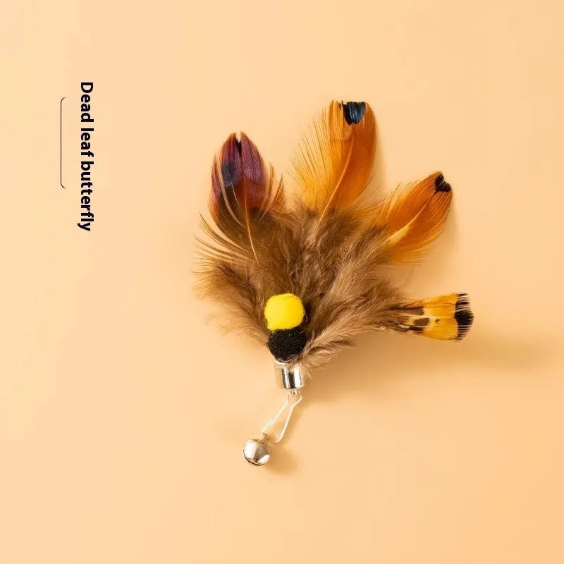 Three steel wire cat toy replacement heads in small flying insects designs